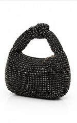 Black Rhinestone Mini Shoulder Bag