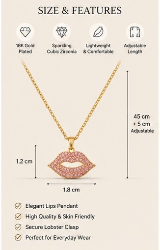 Gold Tone Traditional Pendant Necklace - Image 6
