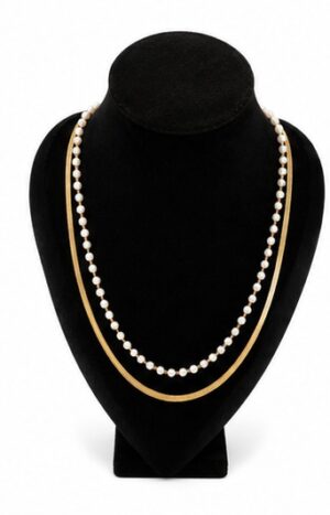 Gold Tone Choker Style Necklace