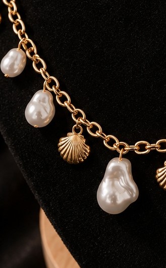 Gold Tone Stone Accent Necklace - Image 7