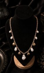 Gold Tone Stone Accent Necklace