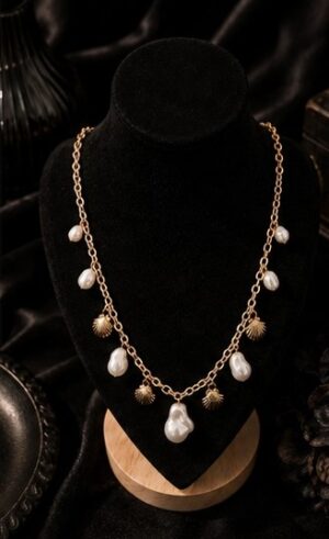 Gold Tone Stone Accent Necklace