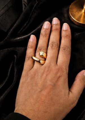 Gold Tone Minimal Band Ring