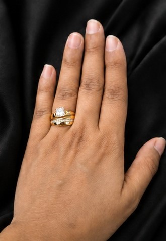 Multicolor Stone Statement Ring - Image 3