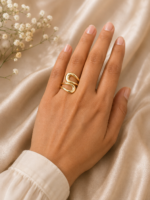 Gold Tone Adjustable Fashion Ring
