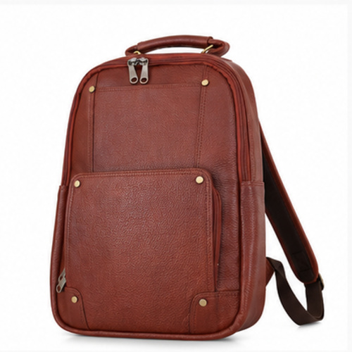 Brown Vintage Multi-Pocket Messenger Bag - Image 4