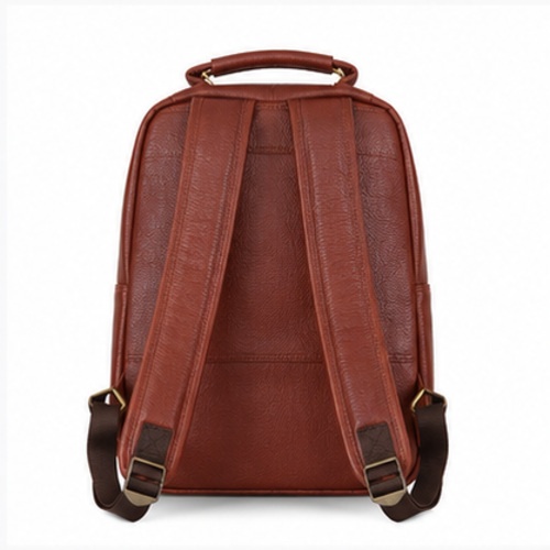Brown Vintage Multi-Pocket Messenger Bag - Image 3