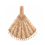 Rose Gold Sequin Fan-Shaped Potli Handbag