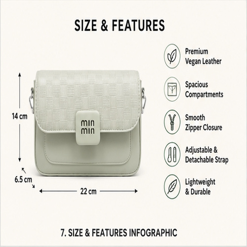 Sage Green Flap Crossbody Bag - Image 7