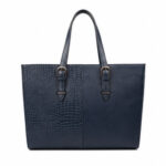 Black Structured Tote  Office Bag