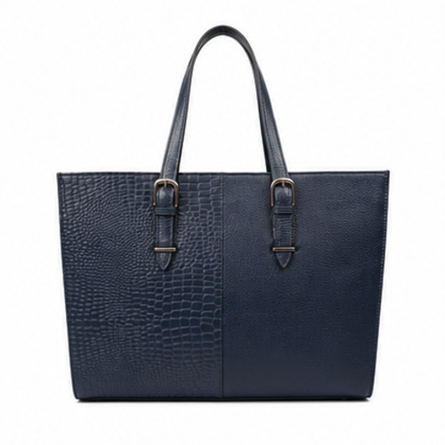 Black Structured Tote Office Bag
