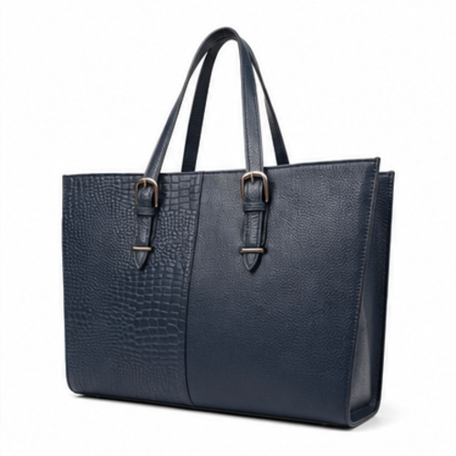 Black Structured Tote Office Bag - Image 6