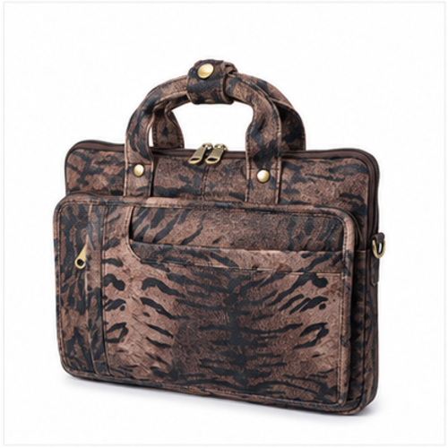 Brown Tiger Print Zip Organizer Pouch - Image 4