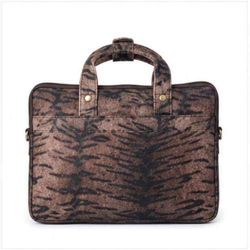 Brown Tiger Print Zip Organizer Pouch - Image 3