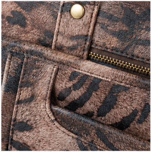 Brown Tiger Print Zip Organizer Pouch - Image 7