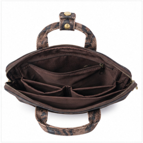 Brown Tiger Print Zip Organizer Pouch - Image 6