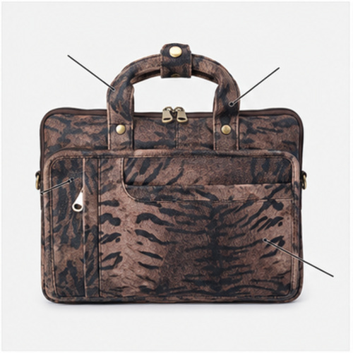 Brown Tiger Print Zip Organizer Pouch - Image 5