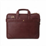 Burgundy Compact Briefcase  Handbag