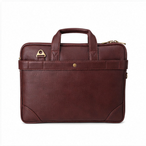 Burgundy Compact Briefcase Handbag