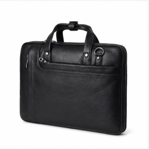 Black Compact Briefcase Handbag - Image 4
