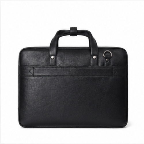 Black Compact Briefcase Handbag - Image 3