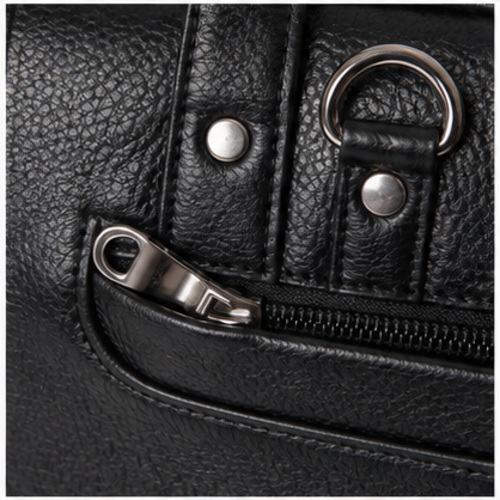 Black Compact Briefcase Handbag - Image 7