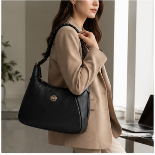 Black Chain Strap Shoulder Bag - Image 2