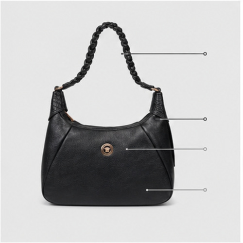 Black Chain Strap Shoulder Bag - Image 6