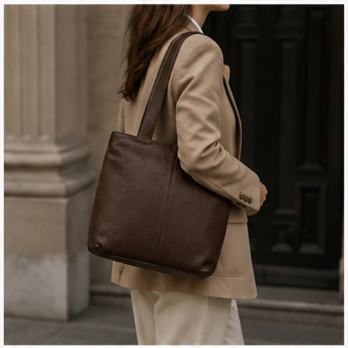 Brown Minimal Tote Bag - Image 2