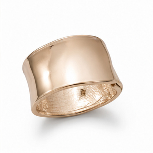 Silver Tone Sculpted Cuff Bangle - Image 4