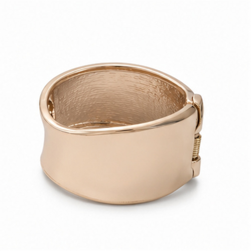 Silver Tone Sculpted Cuff Bangle - Image 6