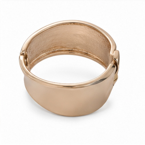Silver Tone Sculpted Cuff Bangle - Image 5