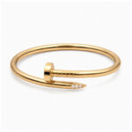 Gold Tone Smooth Minimal Bangle