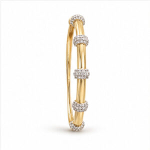 Gold Tone Hinged Minimal Bangle