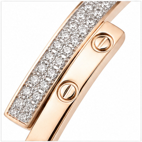 Silver Tone Minimal Oval Bangle - Image 5