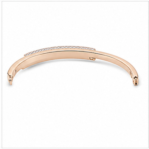 Silver Tone Minimal Oval Bangle - Image 6