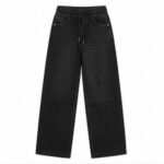 Men's Black Clean Straight/Relaxed Denim Jeans