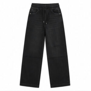 Men's Black Clean Straight/Relaxed Denim Jeans