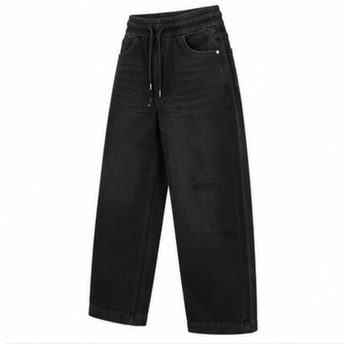 Men's Black Clean Straight/Relaxed Denim Jeans - Image 3