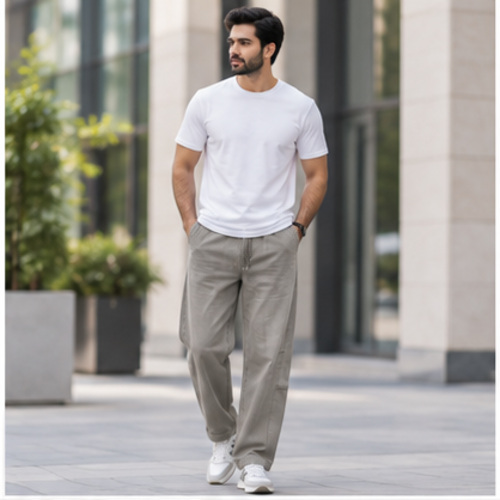 Men's Grey Clean Straight/Relaxed Denim Jeans - Image 7