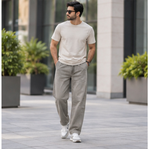Men's Grey Clean Straight/Relaxed Denim Jeans - Image 2