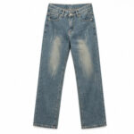 Men's Mid Blue Light Fade Relaxed Jogger Denim Jeans