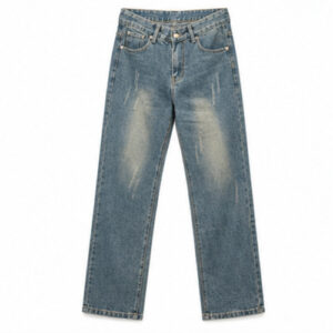 Men's Mid Blue Light Fade Relaxed Jogger Denim Jeans