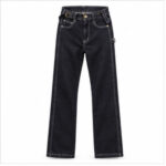 Men's Black Clean Straight/Relaxed Denim Jeans