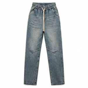 Men's Washed Blue Heavy Fade Relaxed Jogger Denim Jeans