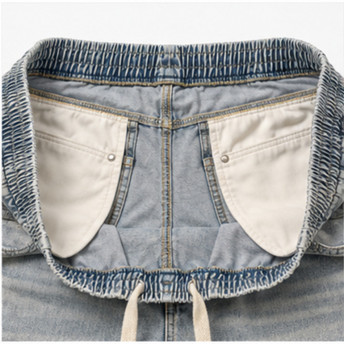 Men's Light Blue Light Fade Relaxed Jogger Denim Jeans - Image 7