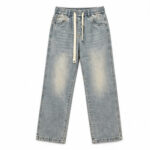 Men's Light Blue Light Fade Relaxed Jogger Denim Jeans