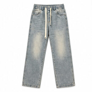 Men's Light Blue Light Fade Relaxed Jogger Denim Jeans