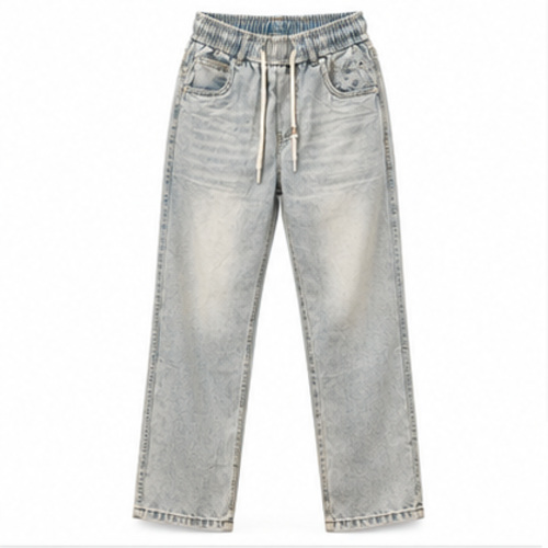 Men's Light Blue Light Fade Straight/Relaxed Denim Jeans