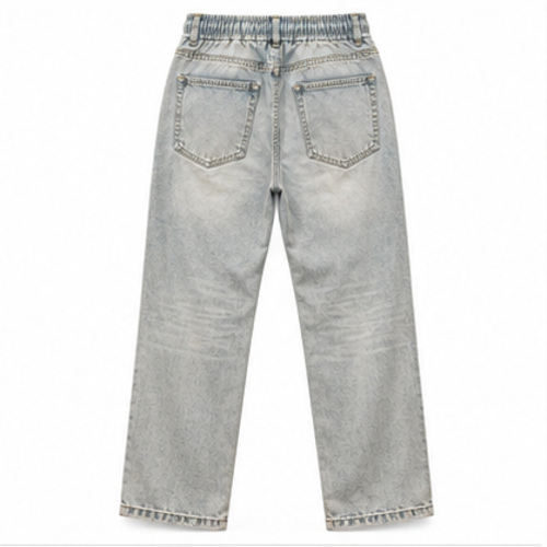 Men's Light Blue Light Fade Straight/Relaxed Denim Jeans - Image 6